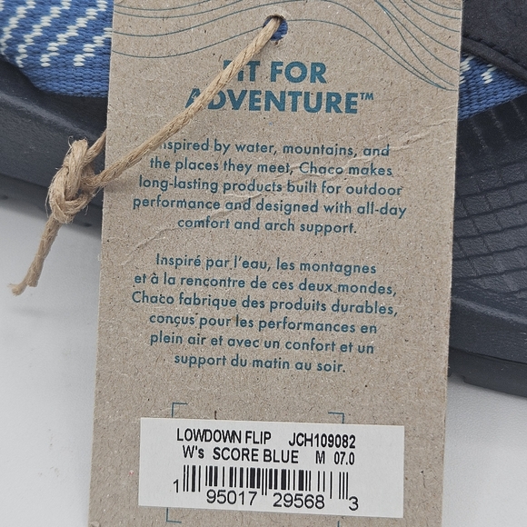 NWT Chaco lowdown flipflop blue size 7 - Picture 8 of 15